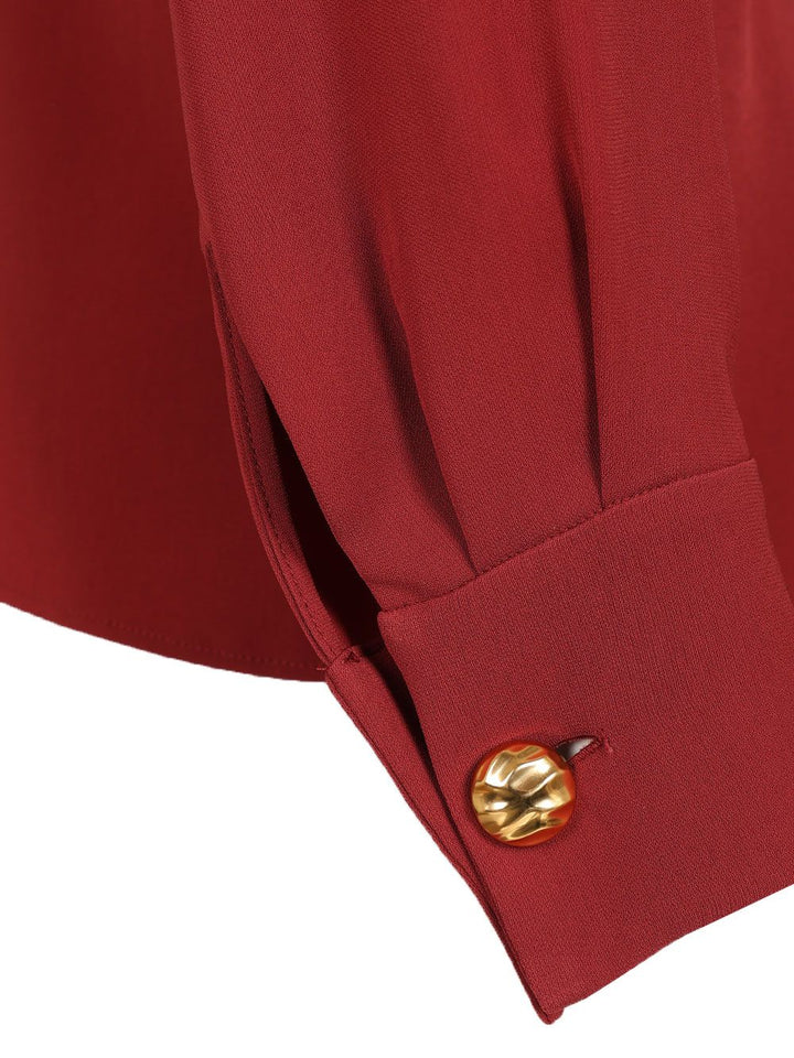 Max Mara Studio Blouse In Lightweight Technical Cady Jackets - Bordeaux | a327a4ac45d6f95b71cd023f3a4f23483c0f4200
