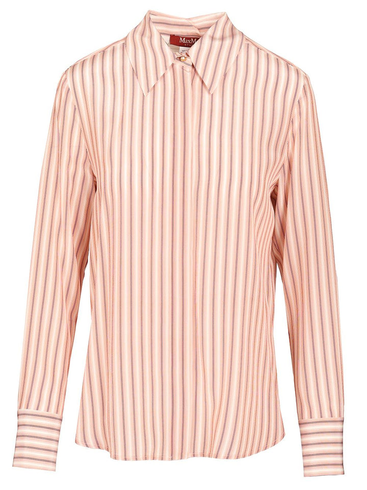 Max Mara Studio Printed Silk Shirt Shirts - Rose | 6469be8e32c87a0cc074d1a9cae4599b4aa03c00