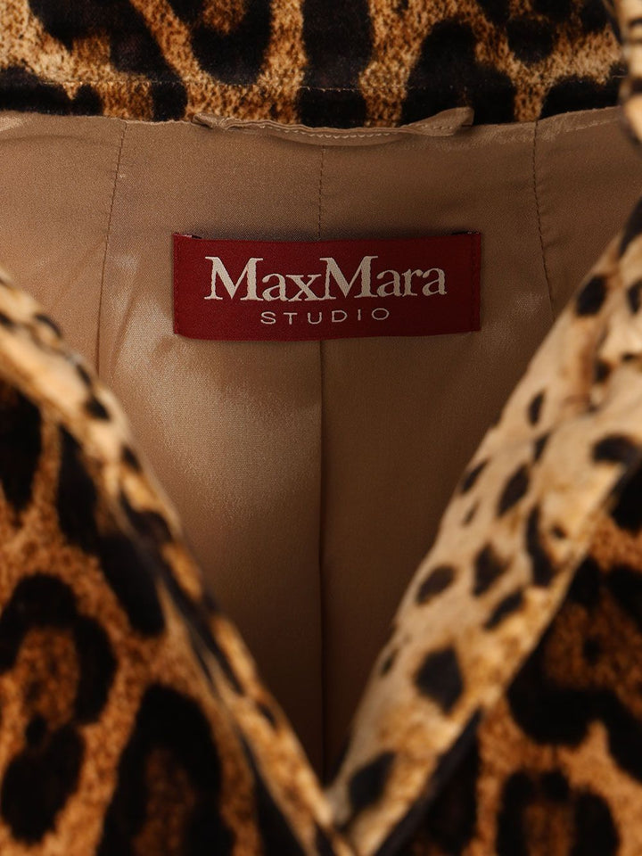 Max Mara Studio Edro Cropped Jacket Velvet Animalier Jackets - Animalier | 173fb5d39e2abebed5a00df2a7a4aed67316fdb6