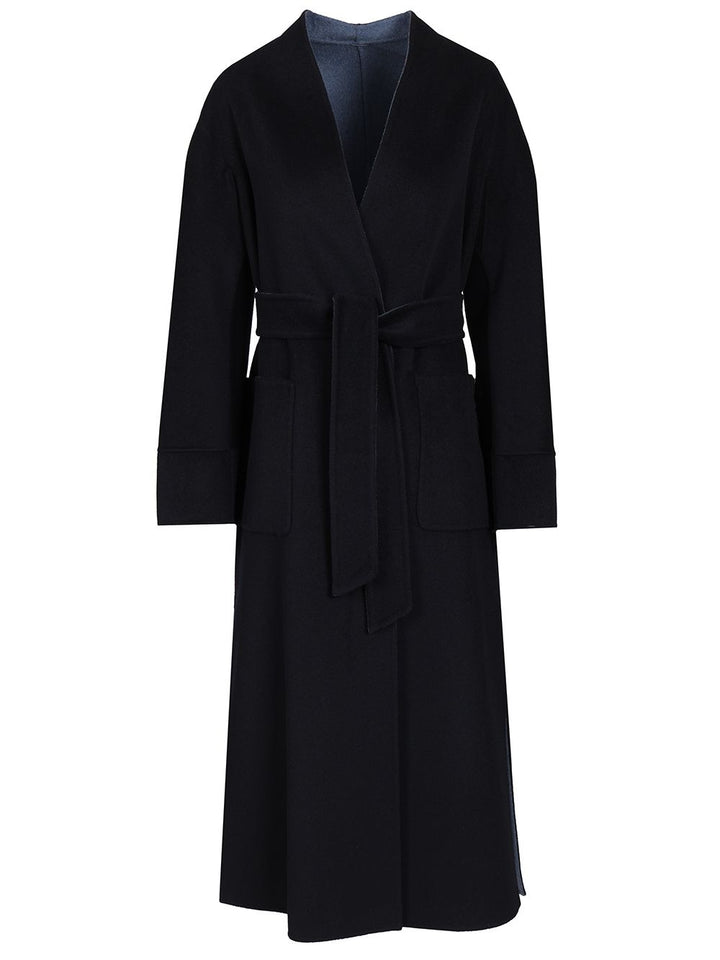 Max Mara Studio Reversible Dressing Gown Coat Coats - Blue | 55039c890c8ca955da9fafe7a2f534447cc32027