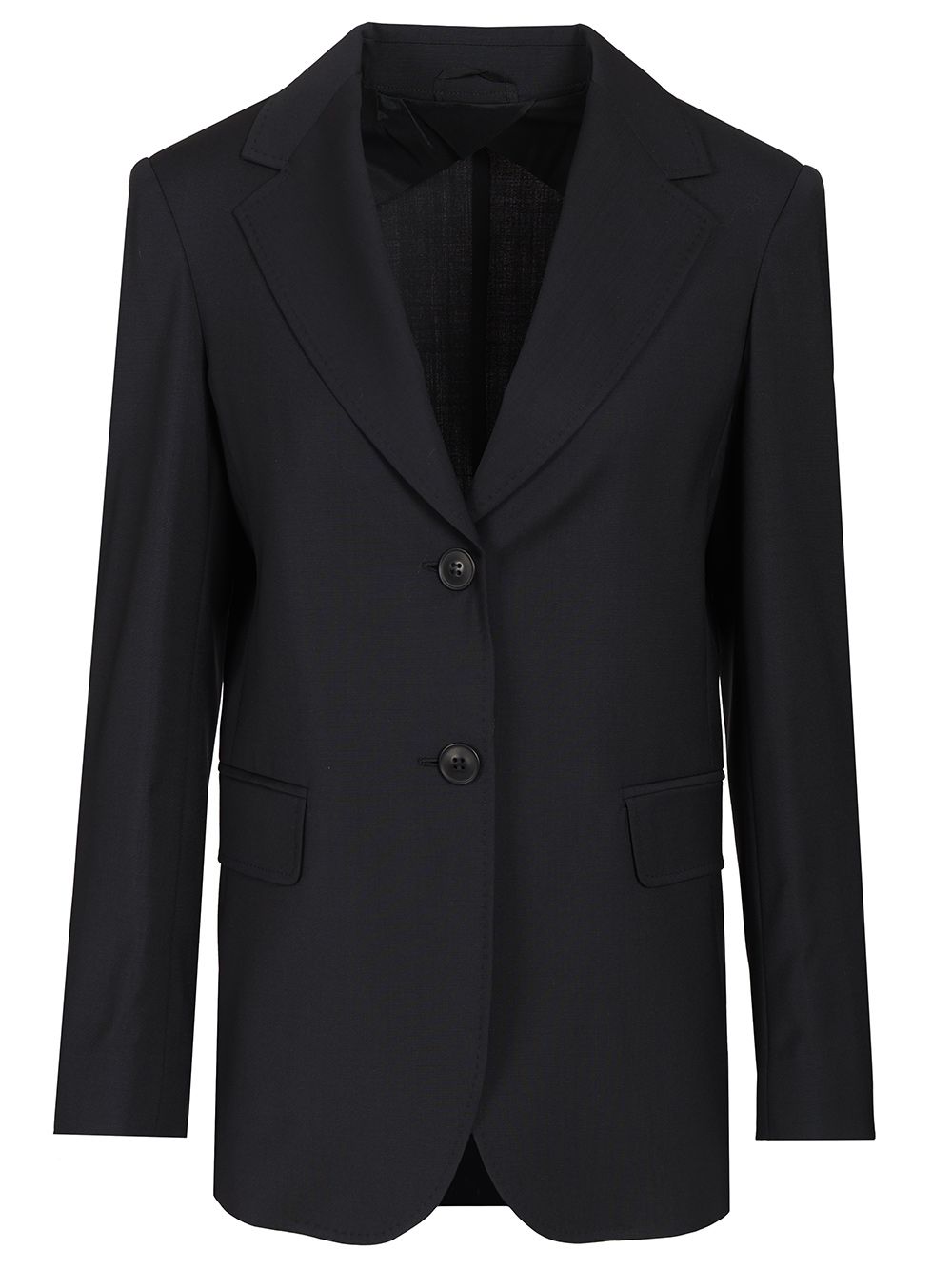 Max Mara Studio Single-Breasted Jacket Jackets - Blue | bdd382ef5b6f812c4f18b0ad7be6459cde4f2b29