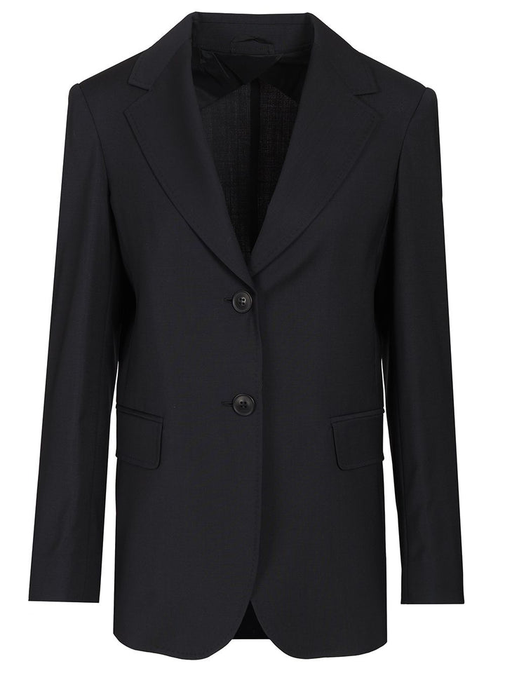 Max Mara Studio Single-Breasted Jacket Jackets - Blue | bdd382ef5b6f812c4f18b0ad7be6459cde4f2b29