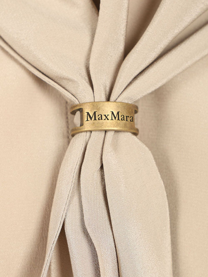 Max Mara Shirt With Scarf Shirts - Beige | 780efaffdac4ea5da1e6dc515fd6e061cd0ad73b
