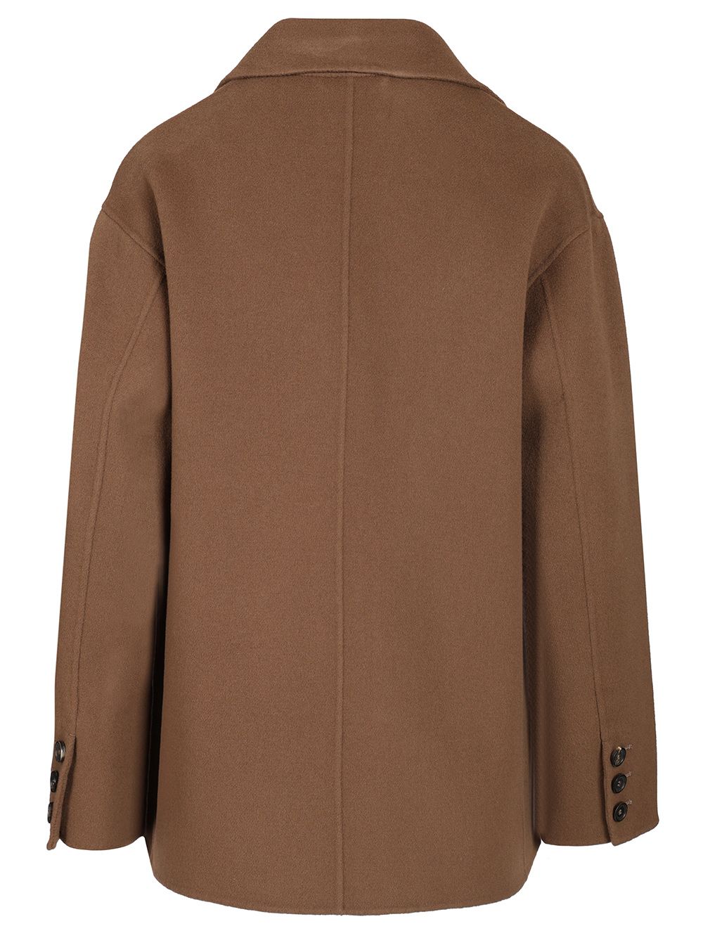 'S Max Mara Single-Breasted Double Wool Jacket Jackets - Brown | 43ff663449b0e95a27df95b81d6638ae1f436bcb