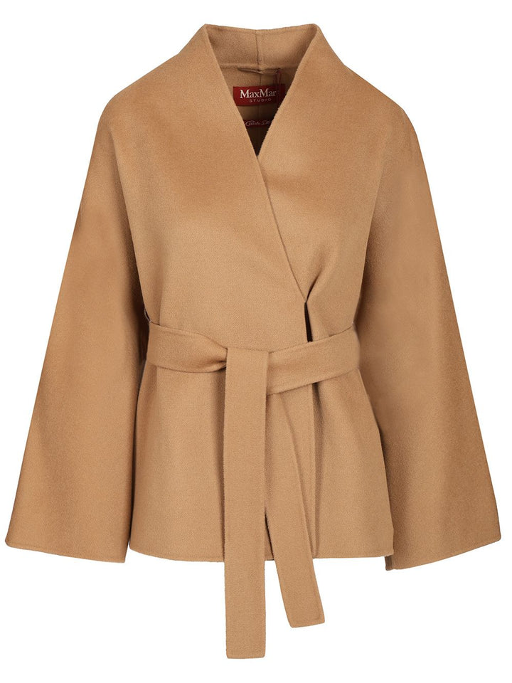 Max Mara Studio Cardigan Coat Coats - Beige | ad862dc64a9bd078792cf9eccf7586a316753527