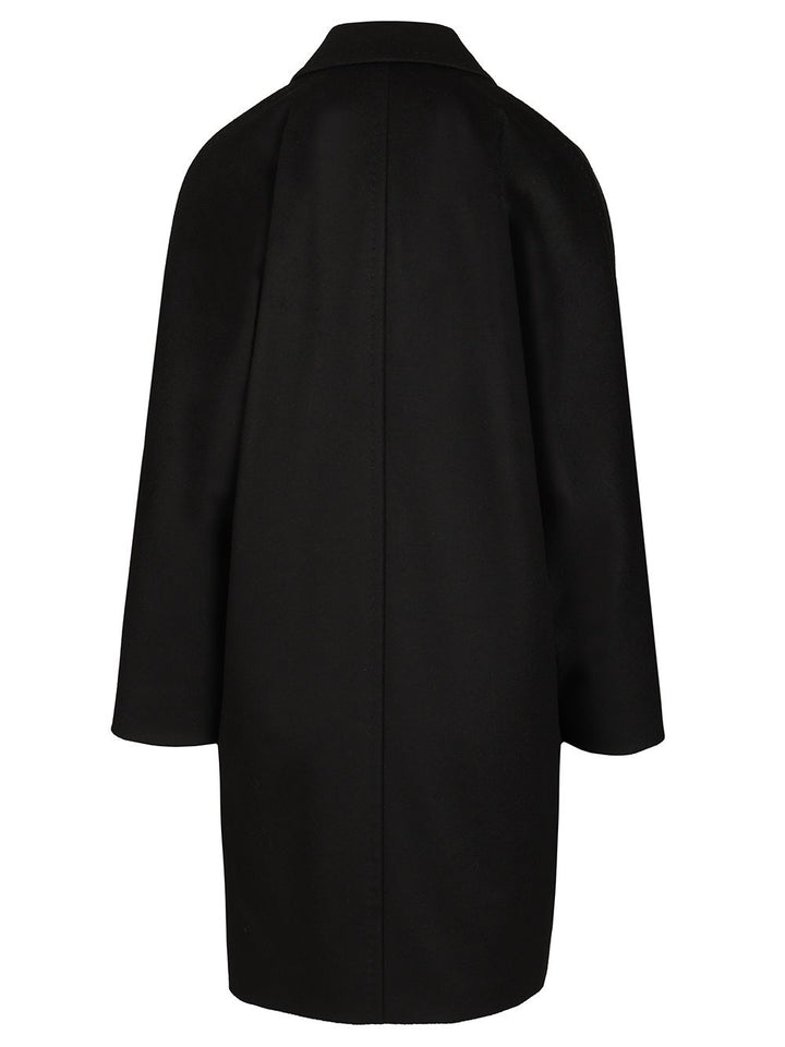 Max Mara Studio Mastro Midi Double Breasted Coat Coats - Black | 7ee6e29d7edce5cae1445e911246900db6d206d5