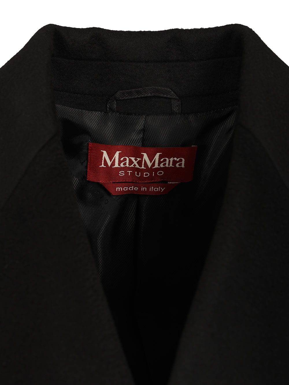 Max Mara Studio Double-Breasted Wool Drap Coat Coats - Black | f66a5bab8e84af23173e5046a66623dbab396546