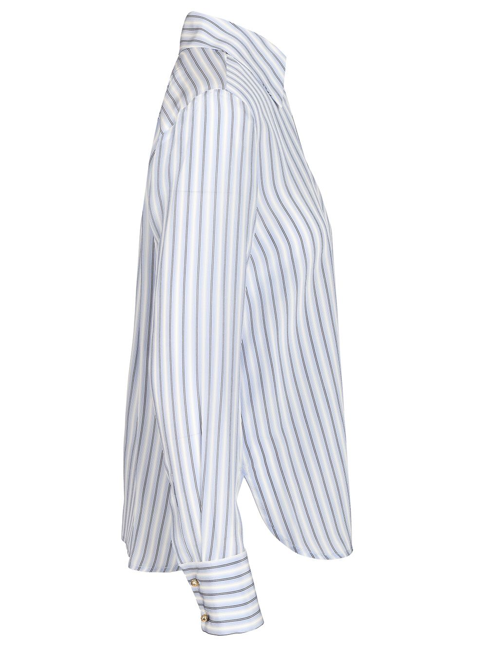Max Mara Studio Printed Silk Shirt Shirts - Light blue | 6d1276f717ab67f7ac6f29c8f6732f94bbfa0a27