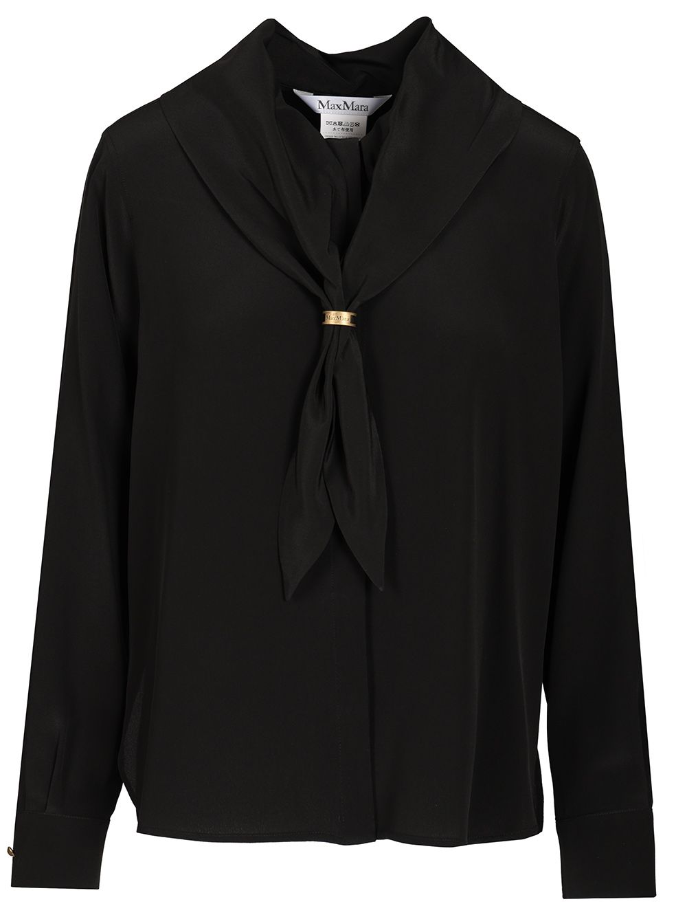 Max Mara Shirt With Scarf Shirts - Black | 2a8f1b0c181f48fee360c482ece2373b61cd2c3d