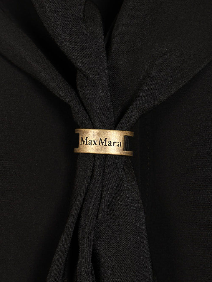 Max Mara Shirt With Scarf Shirts - Black | f9331b2c5df25619521b6f1e48855a674313be6e