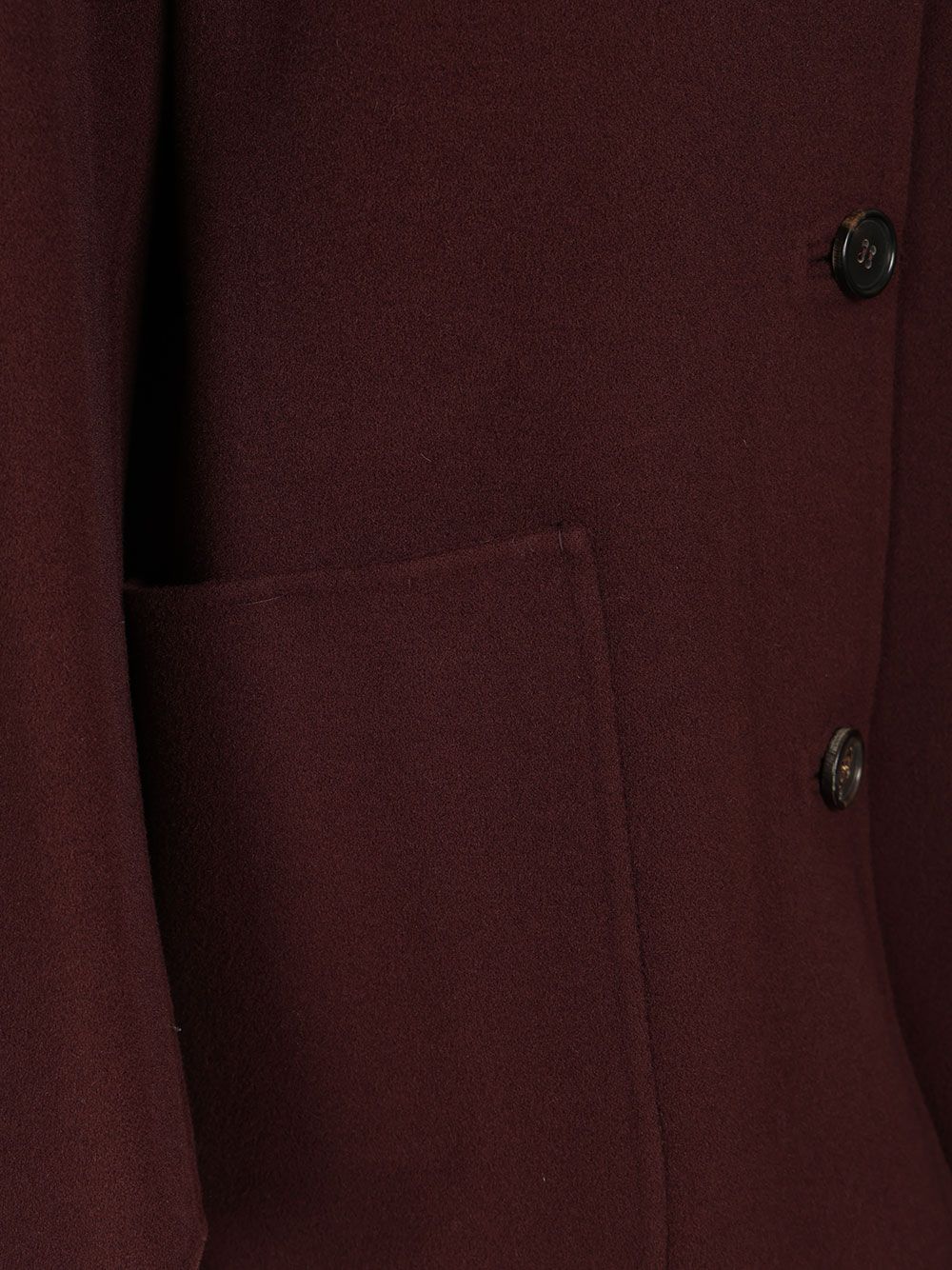 'S Max Mara Short Wool Drap Coat Jackets - Bordeaux | 3afc688d0296942c7e554417851f8f81dae2af9f