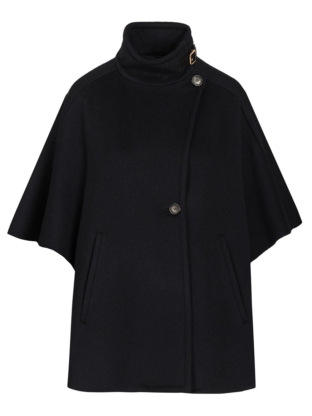 Max Mara Oversized Cape In Cashmere Drap Jackets - Blue | ecd0dd990e6639bb687967f97fdf996cd2fb789c