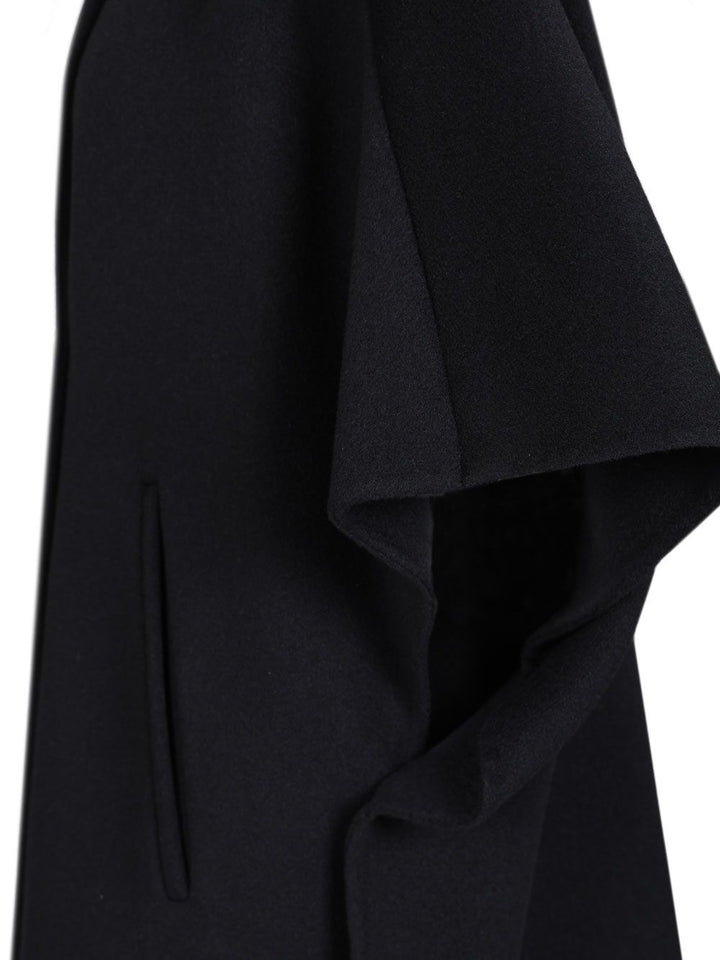 Max Mara Oversized Cape In Cashmere Drap Jackets - Blue | 45d05fb0ab1b2fbbde38950665598c80d20633f0