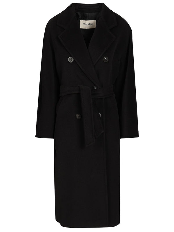 Madame Double-Breasted Coat Coats Black