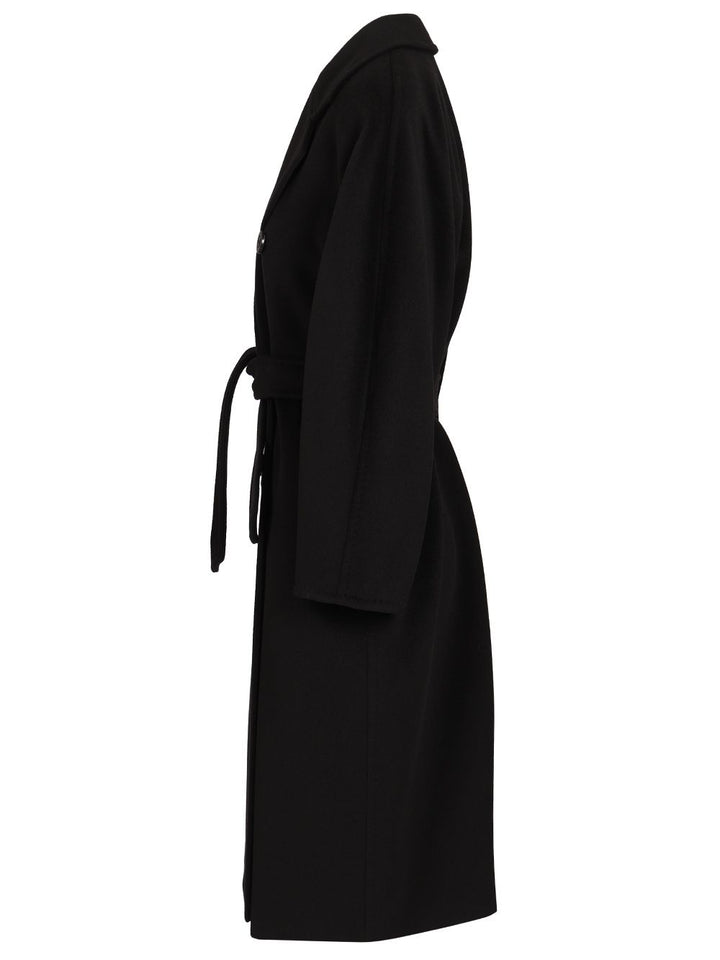 Max Mara Madame Double-Breasted Coat Coats - Black | c3d3579cd7883c0b87c2c3e0f32b298f8806b39e