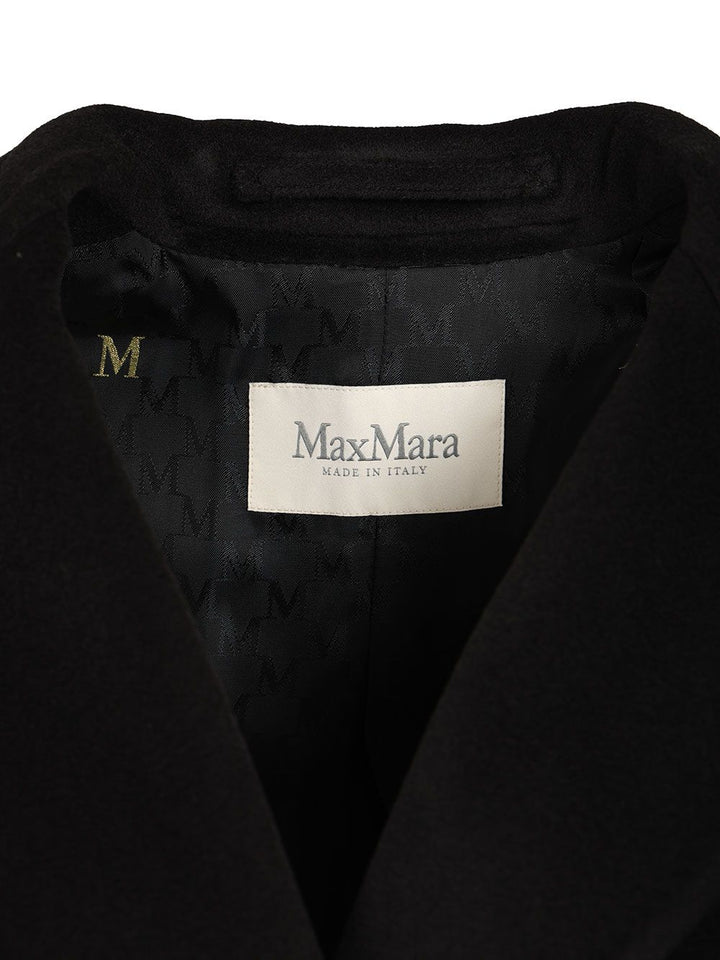 Max Mara Madame Double-Breasted Coat Coats - Black | e301e11fedc7588fe2eace846a3b26ef95f8a8cf