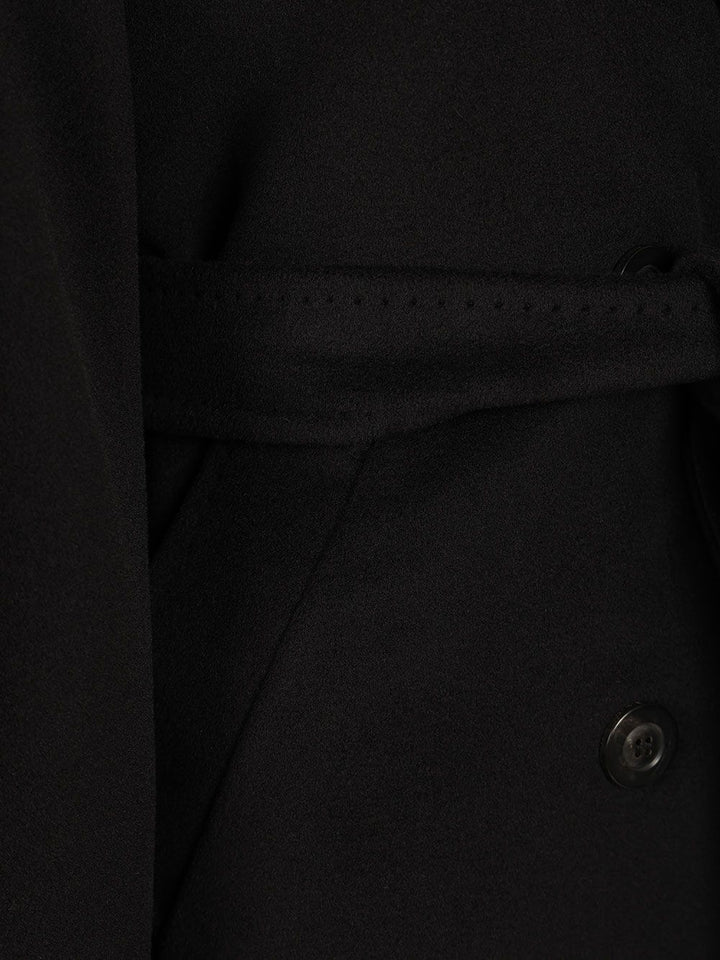 Max Mara Madame Double-Breasted Coat Coats - Black | c1259f4c4ce7fa09eca15eaa683707728241f183