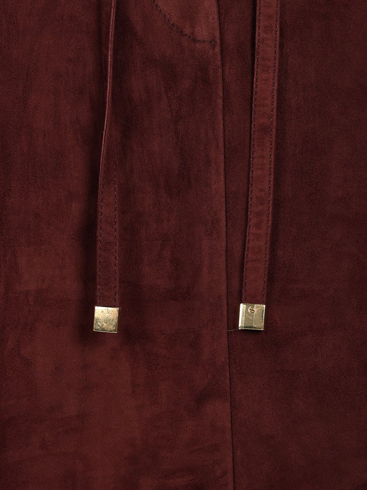 'S Max Mara Suede Longuette Skirt Skirts - Bordeaux | 3e5af9c7fe818309ce3abbad2f3208fa12f04fe4