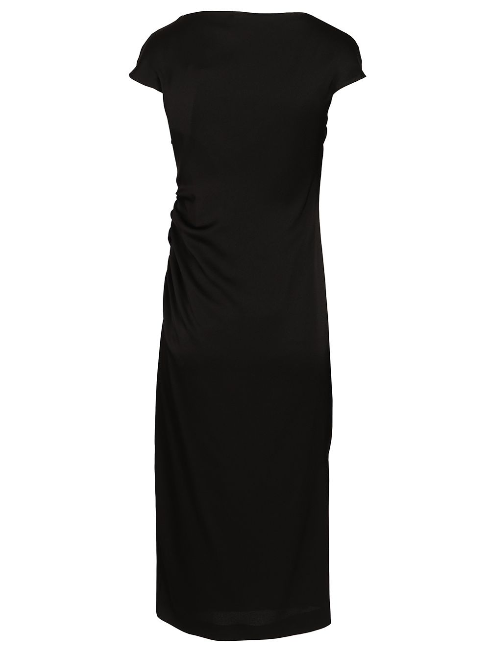 Max Mara Studio Shiny Cady Dress Dresses - Black | 1485fec94fe0a4d9f525d078176038cc692cbc04