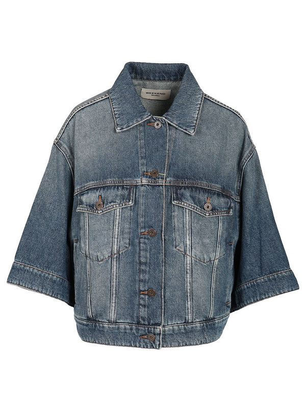 Half-Sleeved Jacket Jackets Blue