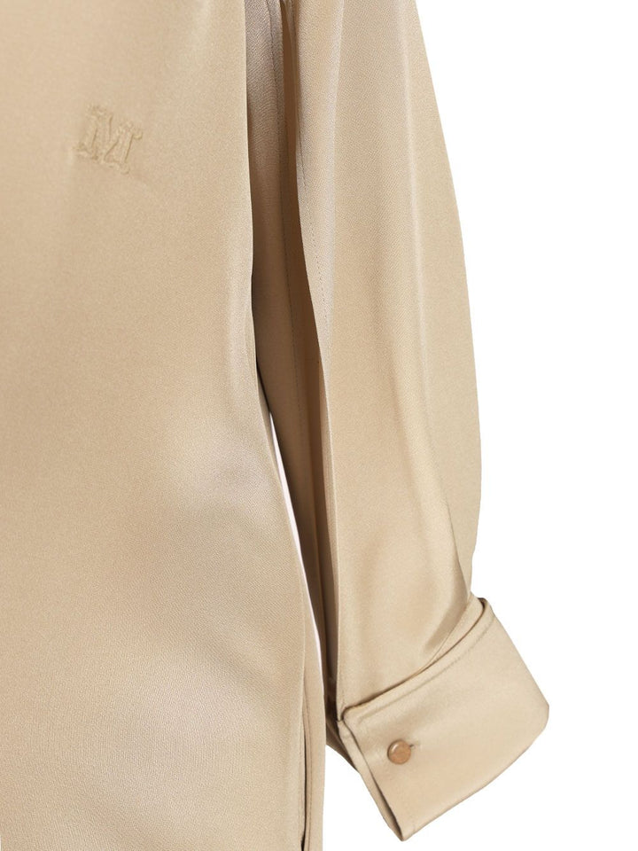 Max Mara Polo Dress In Silk Crêpe De Chine Dresses - Beige | 8c2cb4c79c95d1e796ec1ea0490fc4965a2f729b