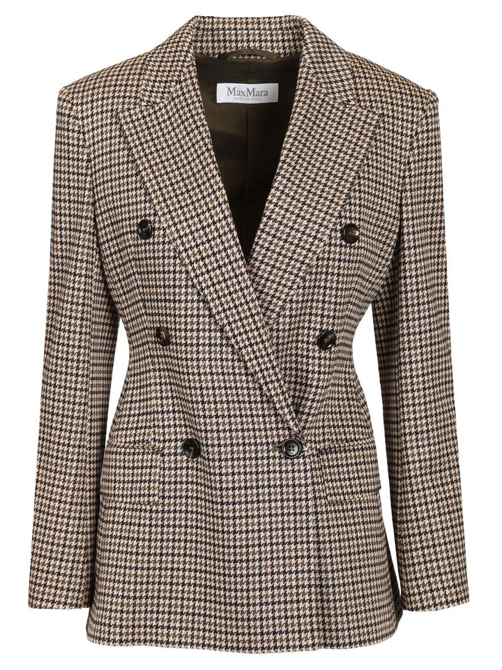 Max Mara Double-Breasted Blazer Jackets - Multicolor | b96b23b1b4cc8b510586b0a976a91639afaa77e0