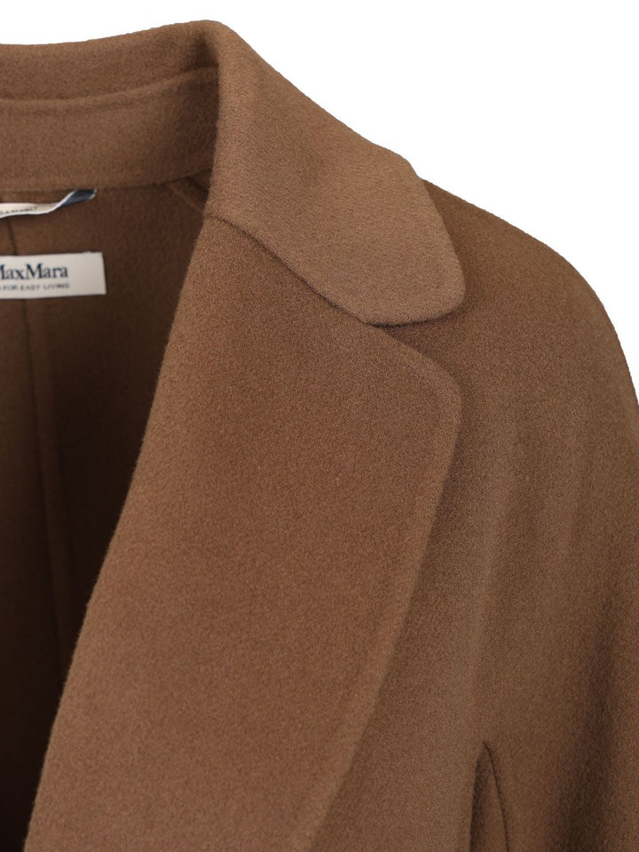 ' S Max Mara Midi Coat In Wool Drap Coats - Brown | 502db98a8e077d99e10691fca09ace5fe4e9e703