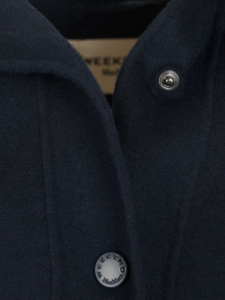 Weekend Max Mara Hooded Jacket Jackets - Blue | 7ef24f80bfcaa6fefa03afd52840eb1f4d492029