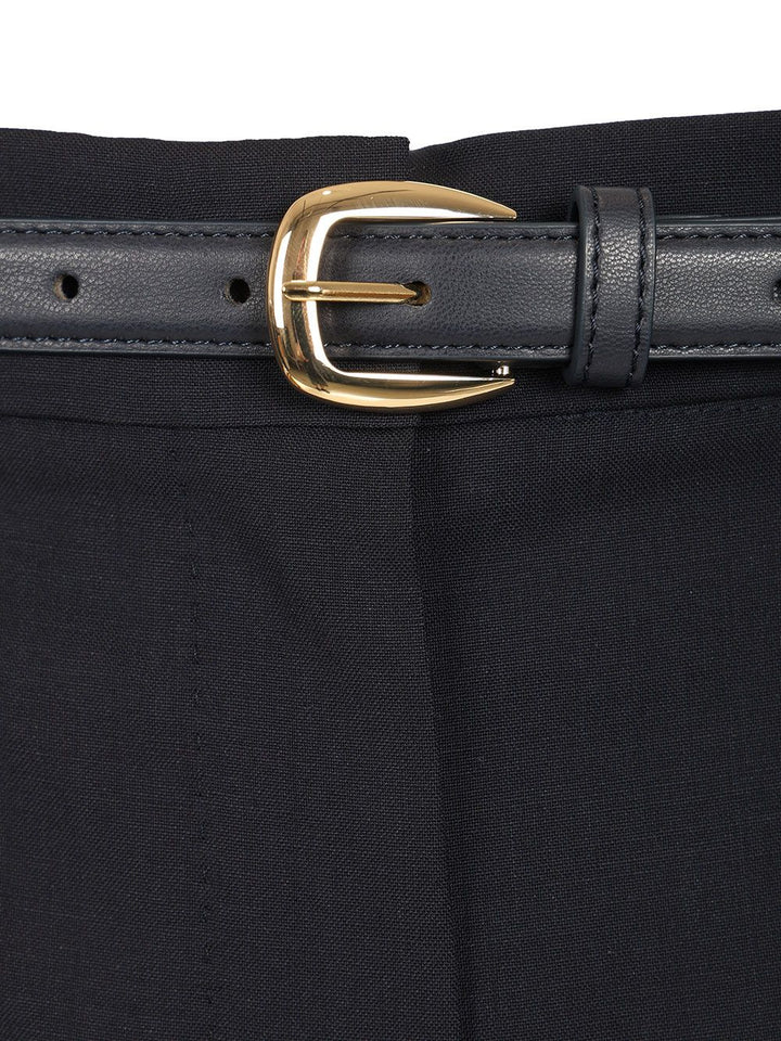 Max Mara Studio Tailored Bermuda Shorts Trousers - Blue | 8915fdf45325728fe13e683056fbae4ffdb27ffe