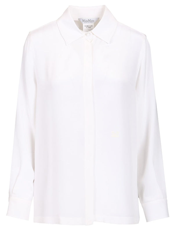 Shirt In Silk CrêPe De Chine Shirts White