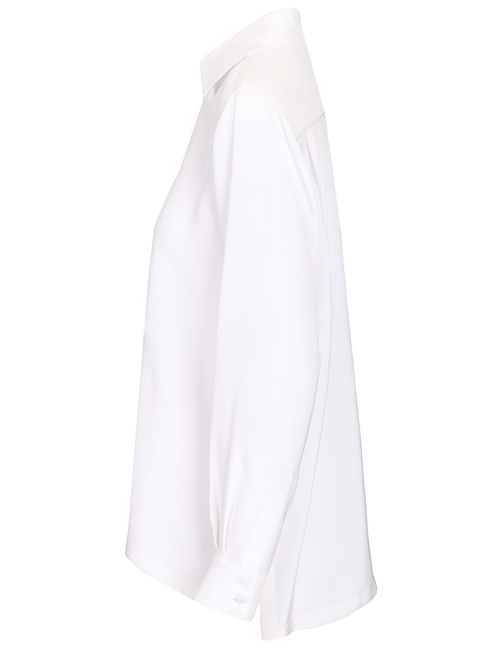 Max Mara Shirt In Silk Crêpe De Chine Shirts - White | 10e36c5ddf1b49e673820b64b6ccdc14bd686a9c