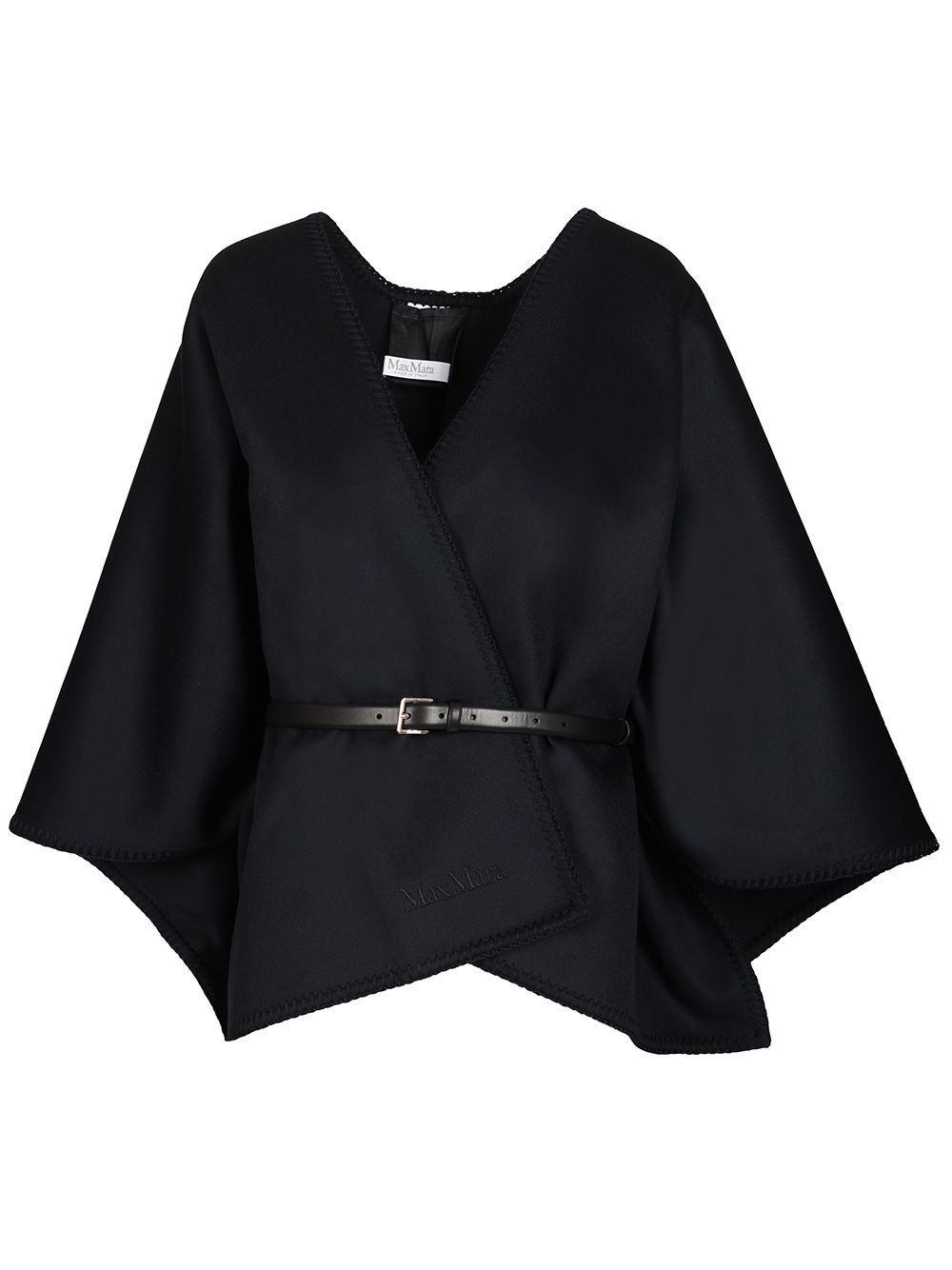 Max Mara Double Wool Drap Cape Jackets - Blue | 124b01d9897c32e33491157711de4667d2318aa0
