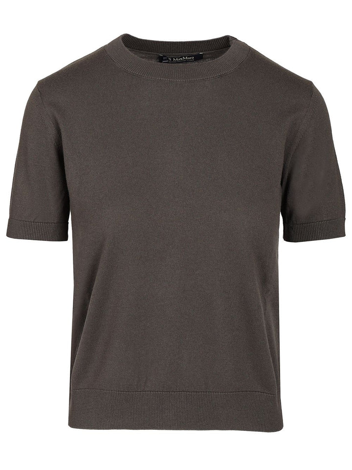 ' S Max Mara Sweater In Cotton, Silk And Cashmere Yarn Knitwear - Grey | 9907dafb5b594ffd46200c68d8de108f7cbffee3