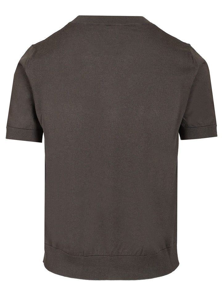 ' S Max Mara Sweater In Cotton, Silk And Cashmere Yarn Knitwear - Grey | 089cb0ff1c10b1d35cf5a80b9da60ac4c6d1f217