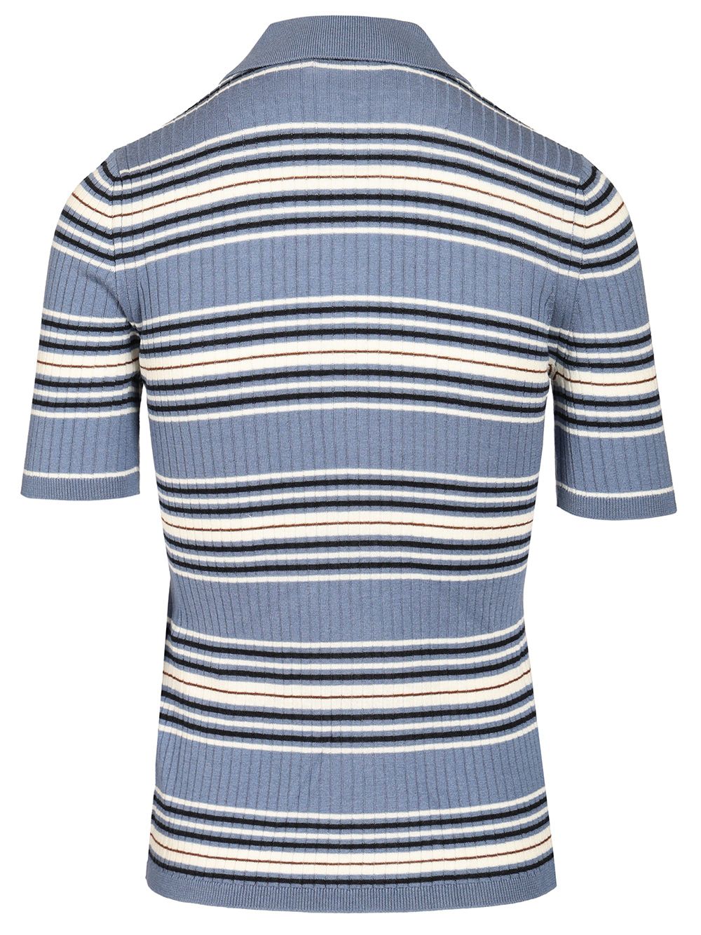 Max Mara Studio Tallero Short Sleeves Striped Polo Knitwear - Multicolor | 01a99afaa9a792891e62d8f39c0ed7f55b43d923