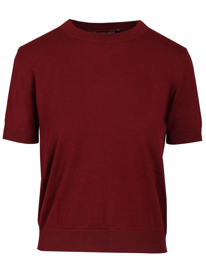 'S Max Mara Sweater In Cotton, Silk And Cashmere Yarn Knitwear - Bordeaux | 94aeabea42098d50a68dfe70c484519c361af300