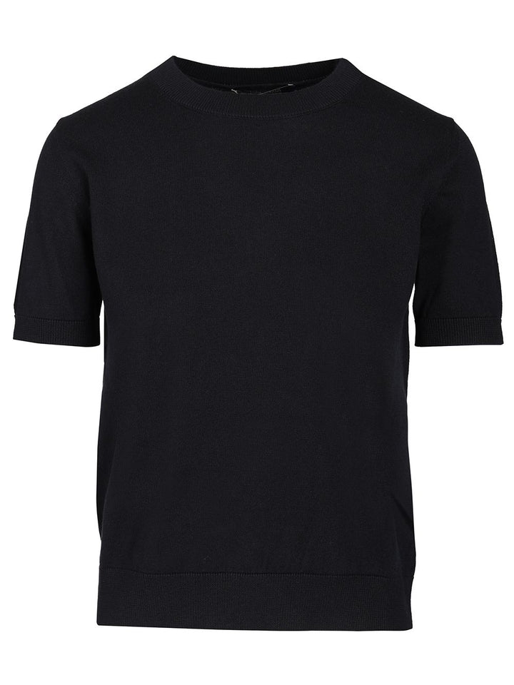 ' S Max Mara Sweater In Cotton, Silk And Cashmere Yarn Knitwear - Blue | 0763118e1351c9135e2209021c5dec68195b1832
