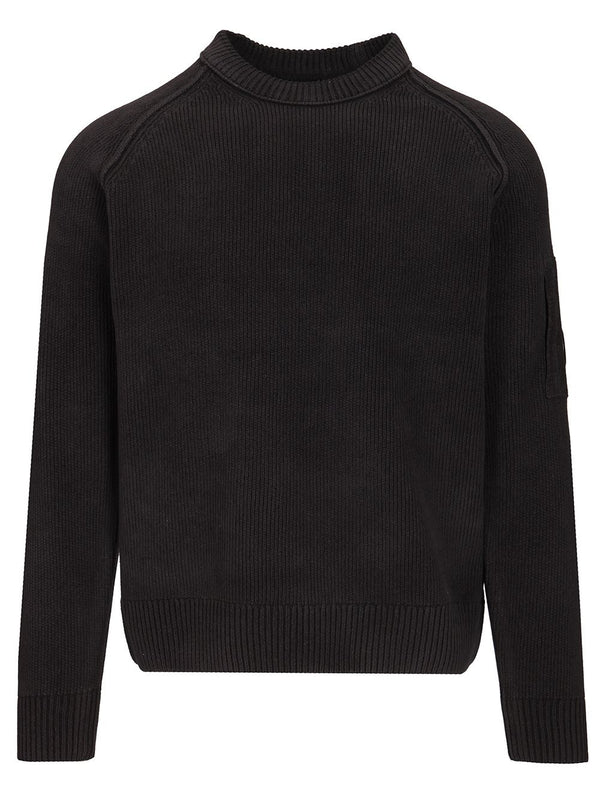 Sweater Made Of Cotton Chenille Knitwear Blue