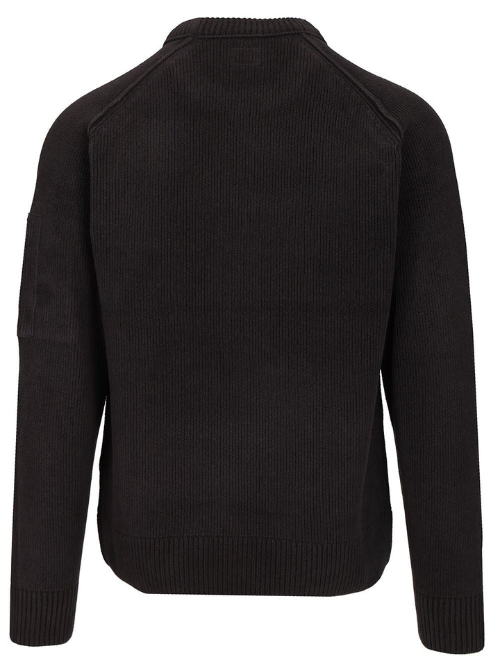 C.P. Company Sweater Made Of Cotton Chenille Knitwear - Blue | 80b2fecbc85b5d1016df0c723e3aafaf01e7baf3