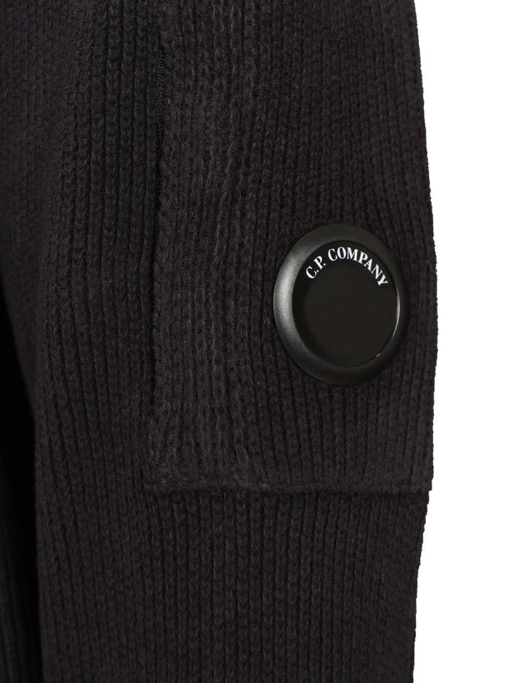 C.P. Company Sweater Made Of Cotton Chenille Knitwear - Blue | e697774054061a5941ab020037ccfb6947057c3c