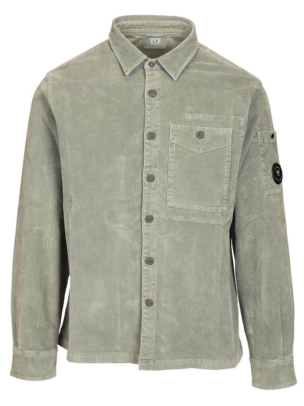 C.P. Company Corduroy Long Sleeve Button Lens Shirt Shirts - Grey | e2a550b612cde45bf5229928c36b325a598ca120
