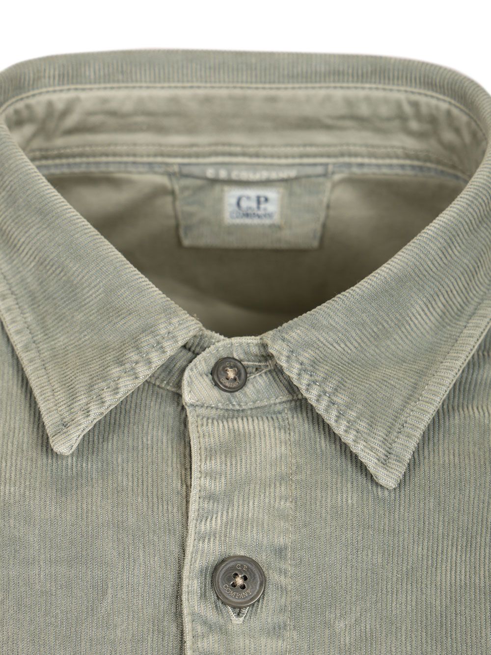 C.P. Company Corduroy Long Sleeve Button Lens Shirt Shirts - Grey | 8b1939eb9c4568e9e12f46d798dc7979cd89222e