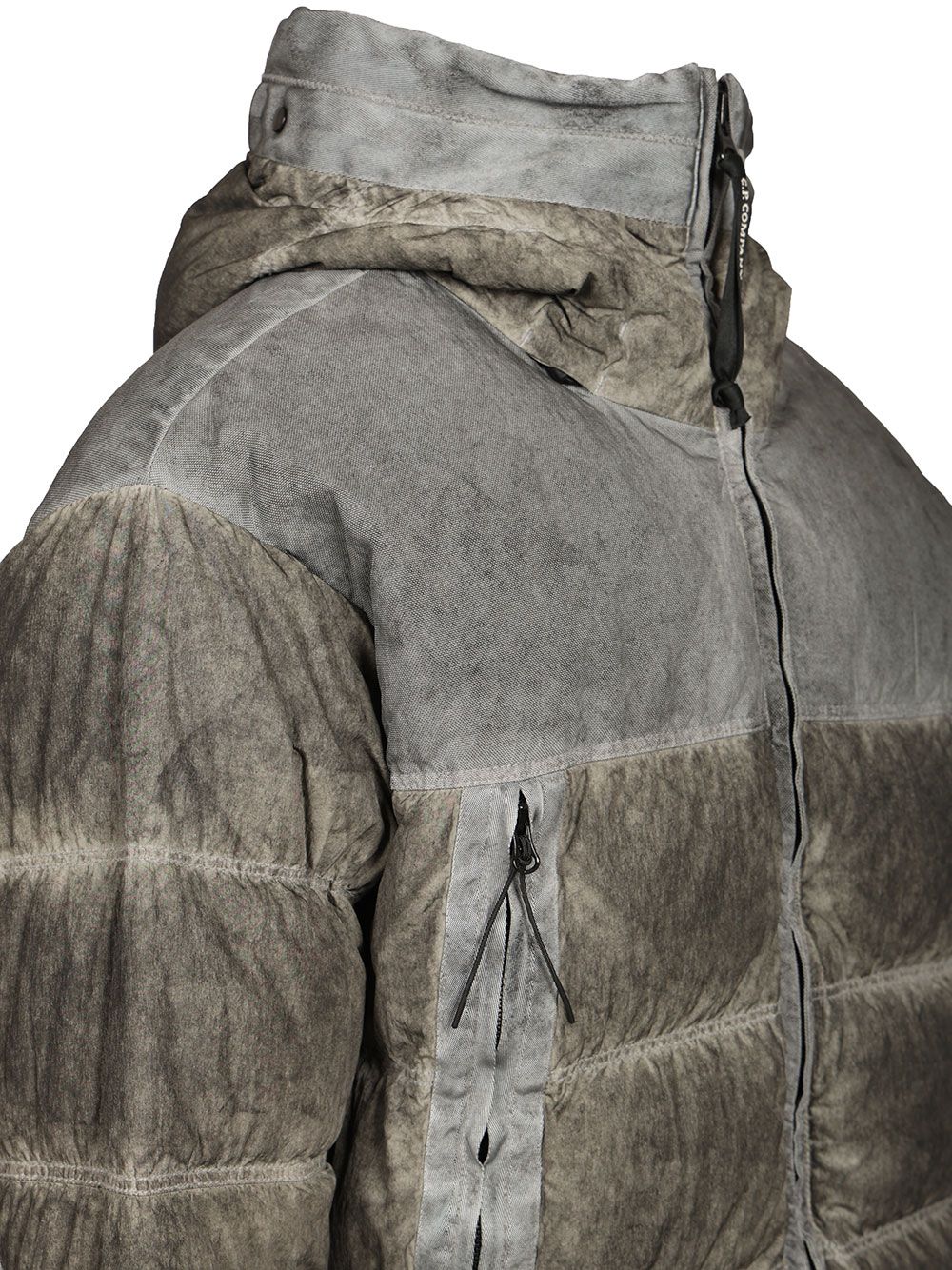 C.P. Company Eco-Chrome R Mixed Goggle Down Jacket Coats - Black | e4f88f7ea8143fe7055eae7c9629cb952729f31b