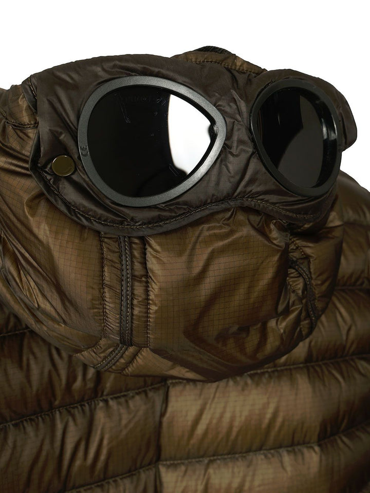 C.P. Company Google Down Jacket Coats - Green | b0c759a976b7488e418237d335f4be80bb2c75f6