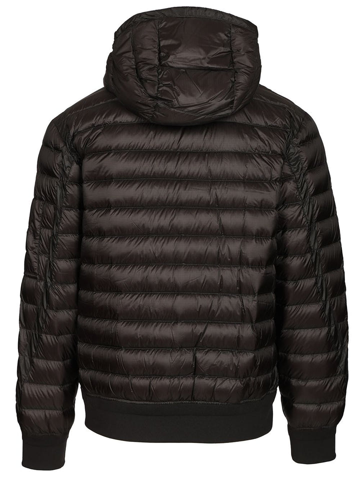 C.P. Company D.D. Shell Hooded Lens Down Jacket Coats - Black | e867cdecca32bf9f7a2379c427d426c8bb6906d3