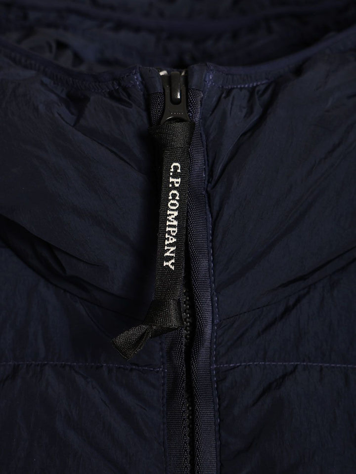 C.P. Company Chrome-R Goggle Down Jacket Coats - Blue | 218c780aeb3afbc2bd00d3fe666a51c24268397b