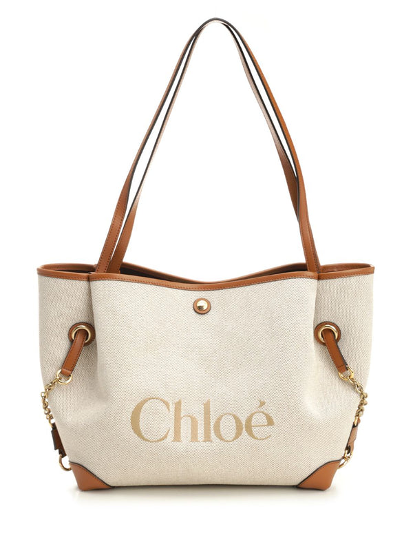 Chloé Clover Canvas Bag Shoulder Bags White
