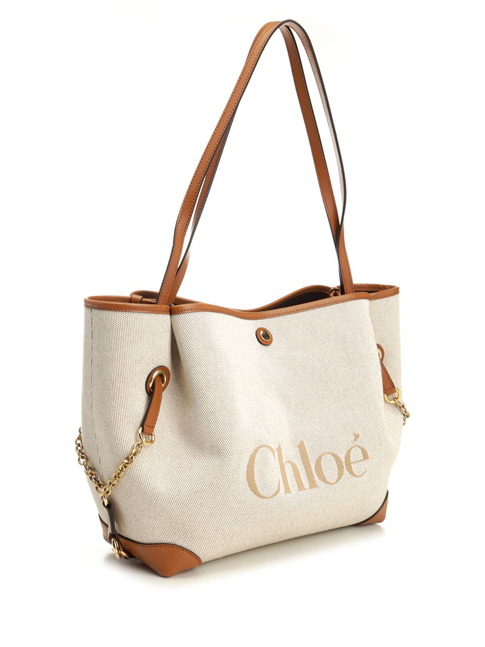 Chloe' Chloé Clover Canvas Bag Shoulder Bags - White | 5f34c8337354ccdb54aea8bd1fd30b43fedb1819