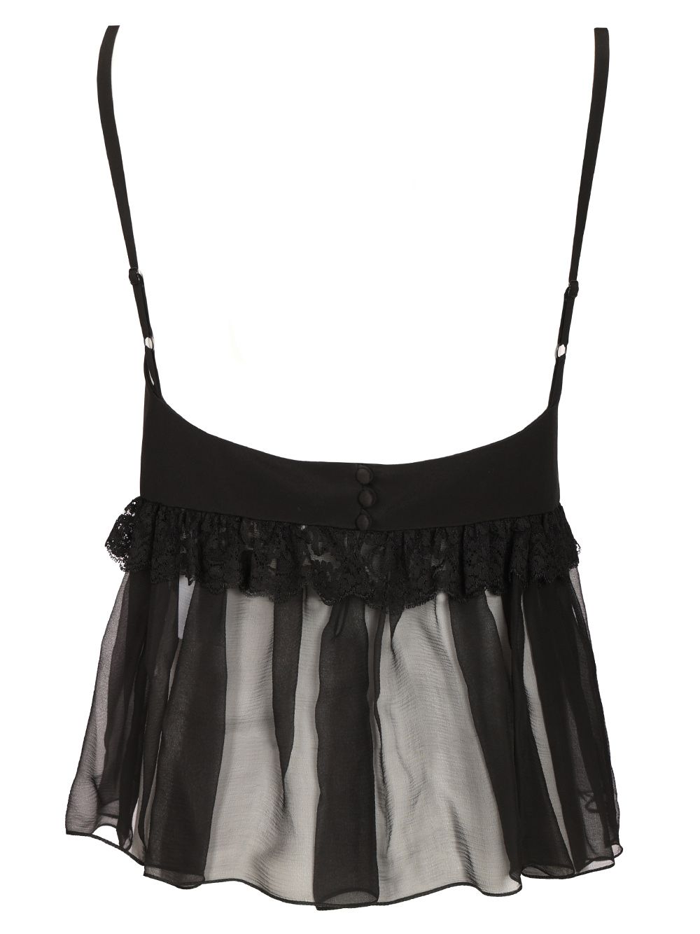 Chloe' Lace Silk Viscose Slip Top Tops - Black | 485d990279503e812d870f305c755905b6462c82