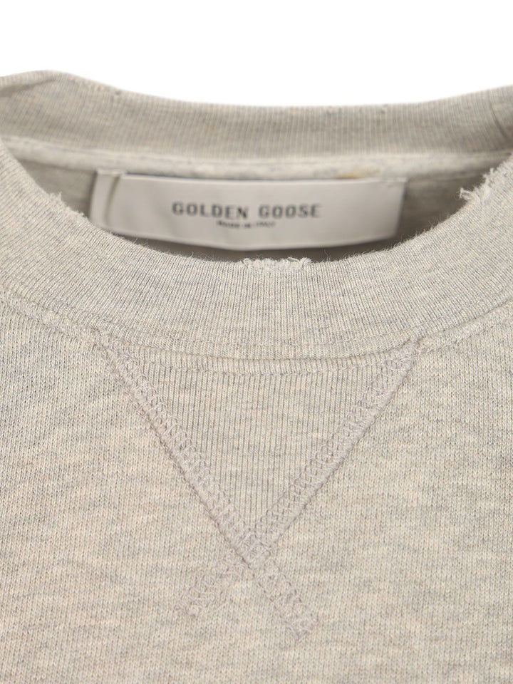 Golden Goose Deluxe Brand Oversized Cotton Sweatshirt Sweatshirts - Grey | 56f308a39459eece5e2482310c2fc5d847140ba5